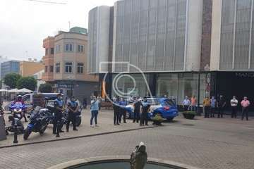 Telde despide con honores y lágrimas a su agente Martín Calzada (Foto Francisco Javier Santana)